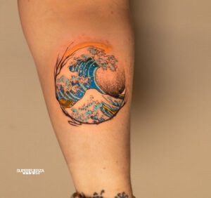 Superfuerza tattoo - ola kanagawa hokusai tatuaje